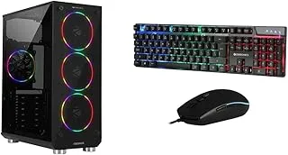 Zebronics ZEB-CRONUS Premium Gaming Cabinet with Mirror Finish Tempered Glass On Front,Tempered Glas