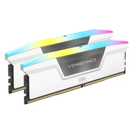 CORSAIR Vengeance RGB 32GB ( 16GB x 2 ) 6000MHz DDR5 Ram ( White ) ( CL36 )