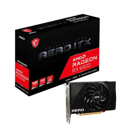 MSI RX 6400 Aero ITX 4GB Gaming Graphics Card