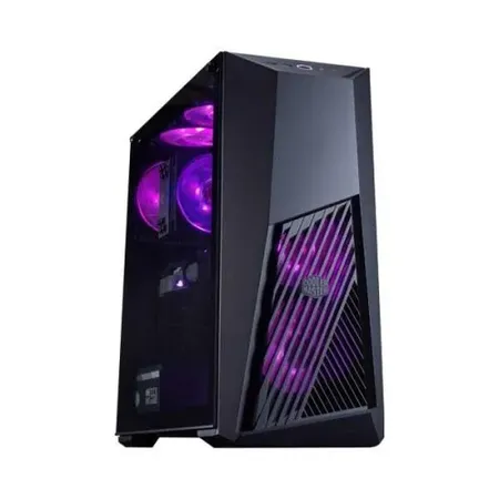 Cooler Master K501L RGB Mid Tower Gaming Case with Pre-Installed RGB Fan PSU Shroud and Tempered Glass Side Panel
