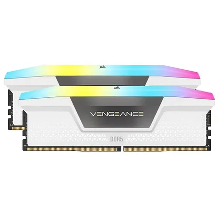 Corsair VENGEANCE RGB 32GB (16GB x 2) DDR5 6000Mhz CL36 AMD EXPO & Intel XMP Desktop Memory (RAM) White