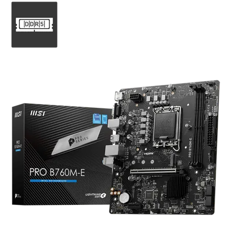 MSI PRO B760M-E MOTHERBOARD, MICRO-ATX
