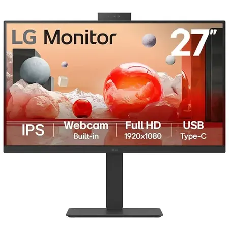 LG 27BA850 27" 100Hz Full HD IPS Monitor with Built-in Webcam Mic & Speakers