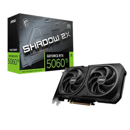 MSI GeForce RTX 5060 Ti Shadow 2X OC Plus 16GB Nvidia Graphic Card