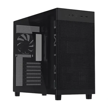 ASUS Prime AP303 Tempered Glass ATX Mid‑Tower Computer Case with 360mm Radiator Support- Black
