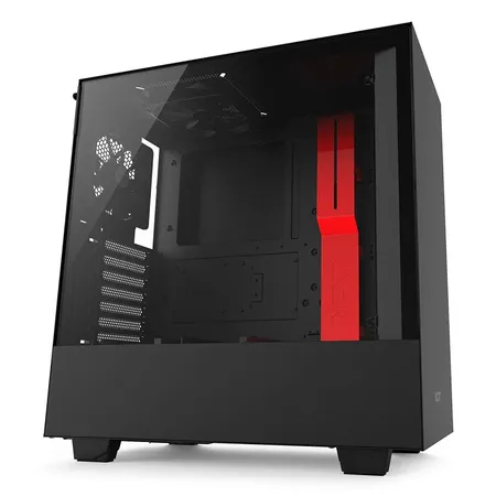 NZXT H500 ATX Mid Tower Cabinet (Matte Black-Red)