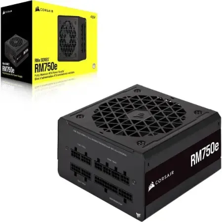 Corsair RM750e 3.0 750W Fully Modular 80 Plus Gold Certified SMPS Power Supply Unit - Black