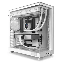 NZXT H6 Flow Tempered Glass Compact Dual-Chamber Mid-Tower Airflow Case-White