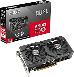 ASUS Dual Radeon RX 7600 EVO OC Edition 8GB GDDR6 Gaming Graphics Card (AMD Radeon RX7600, PCIe 4.0, 1x HDMI 2.1, 3x DisplayPort 1.4a)