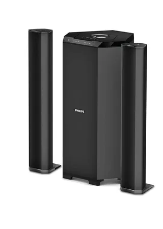 PHILIPS CONVERTIBLE SOUNDBAR MMS8085B, 2.1 CHANNEL WITH MULTIPOINT-CONNECTIVITY OPTION, USB IN, BLUETOOTH CONNECTIVITY 80 WATT, SUPERIOR SOUND, RICH BASS (BLACK)