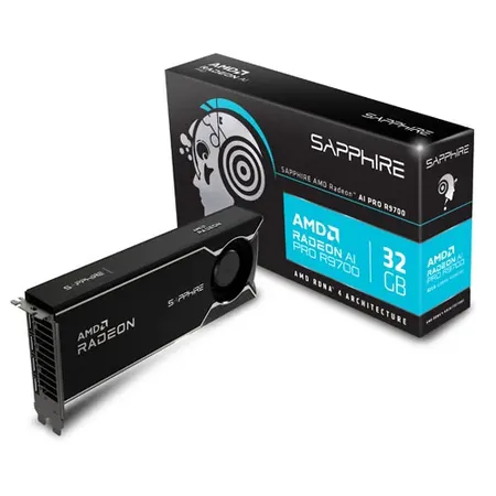 Sapphire AMD Radeon AI Pro R9700 32GB GDDR6 Graphics Card (32358-01-20G)