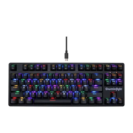 COSMIC BYTE CB-GK-39 TRINITY (BLACK) GAMING KEYBOARD RGB SWITCH BLUE