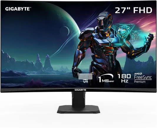 GIGABYTE G27FC 27 Inch 165Hz FHD Curved LCD FreeSync Gaming Monitor
