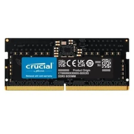 Crucial RAM 16GB (1 X 16GB) DDR5 4800MHz CL40 SODIMM Laptop Memory (CT16G48C40S5,Black)