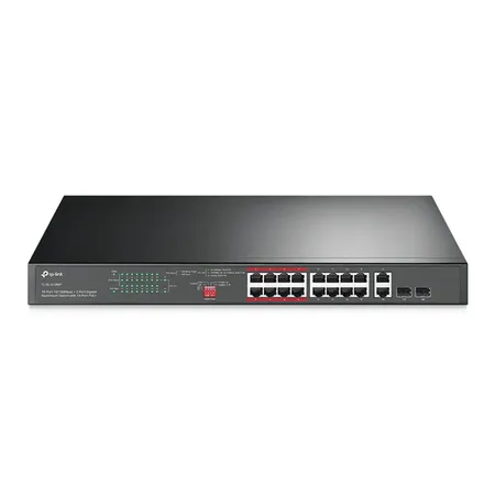 TP-Link TL-SL1218MP 16 Port 10/100Mbps Fast Ethernet Gigabit Rackmount Switch with 2 SFP Slots