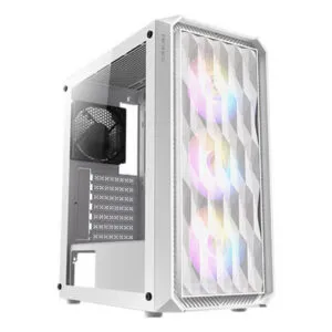 Antec NX292 Mid Tower Gaming Cabinet White with 3 x 120MM RGB and 1 x 120MM Regular Pre-Installed Fans