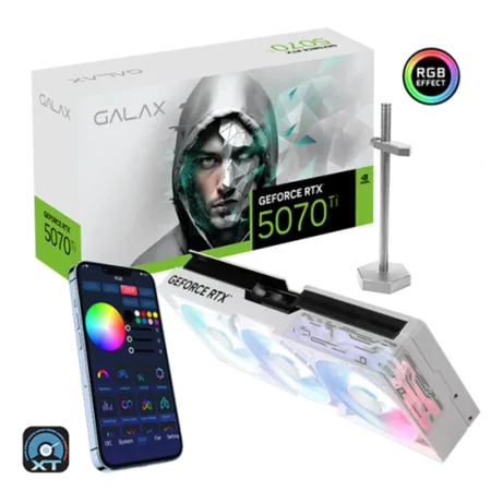 GALAX Geforce RTX 5070 Ti EX Gamer 1 Click OC White 16GB NVIDIA Graphic Card