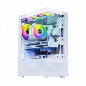 Ant Esports Crystal Z2 ARGB Mid Tower Gaming Cabinet - White
