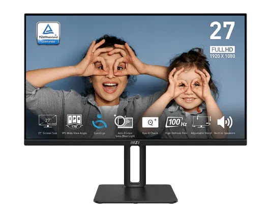 MSI Pro MP275P 27 Inch FHD 100Hz IPS Panel 93% SRGB 1MS Adaptive Sync Business Monitor