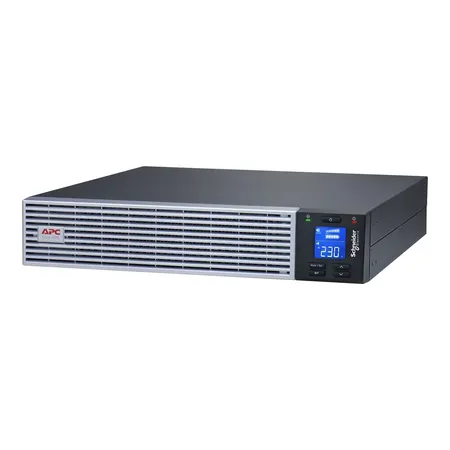 APC EASY UPS ON-LINE SRVL2KRI-IN - 2000VA/1800W |230V | 4 INDIA 3-PIN 6A + 1 HARD WIRE (1P+N+E) OUTLETS | LITHIUM-ION | RACK/TOWER 2U | INTELLIGENT CARD SLOT | VISUAL LCD AND AUDIBLE ALARMS | W/O RAIL KIT | 3 YEARS WARRANTY