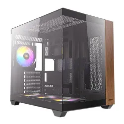 Antec CX800 Wood ARGB Mid Tower Tempered Glass PC Gaming Case (Black)