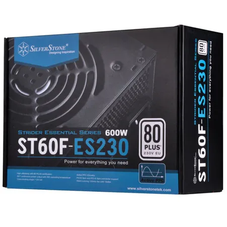 SILVERSTONE SST ST60F ES230 600W 80+ White Non Modular ATX 2.0 Power Supply