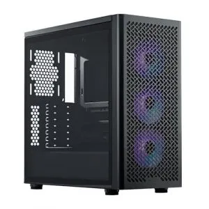 Cooler Master Elite 502 Black ARGB Mid Tower Cabinet with Tempered Glass, 3 Pre-Installed ARGB Fans, Upto E-ATX Support, Type C Port, High-Airflow Mesh Front, Upto 360MM Radiator Support