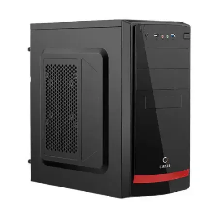Circle Verve 3.0 with SMPS (M-ATX) Mini Tower Cabinet (Black)