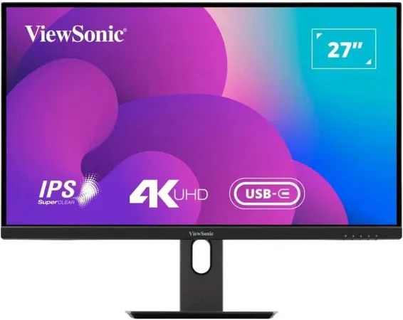 ViewSonic VX2762U-4K 27" 60Hz HDR10 4K UHD IPS HDR10 USB Type-C Monitor with Speakers