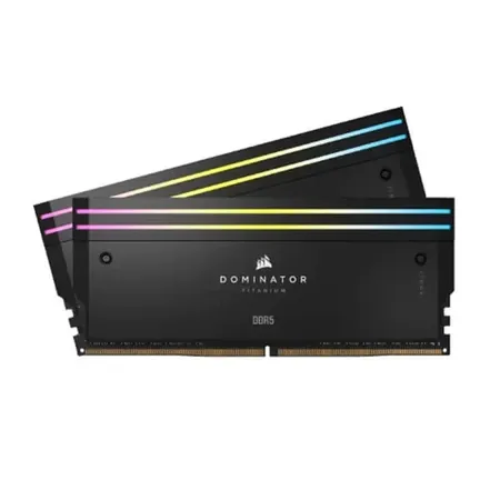 Corsair Dominator Titanium RGB 32GB (2x16GB) DDR5 7200MHz CL34 Memory Kit Black (CMP32GX5M2X7200C34)