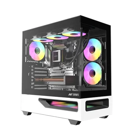 Ant Esports Crystal Spectra Mid Tower Gaming Cabinet Black (CRYSTAL-SPECTRA)