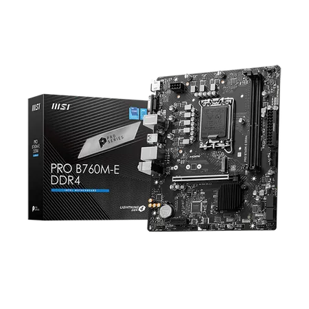 MSI Pro B760M-E DDR4 Intel Motherboard Supports Intel 12th , 13th & 14th Gen Processors