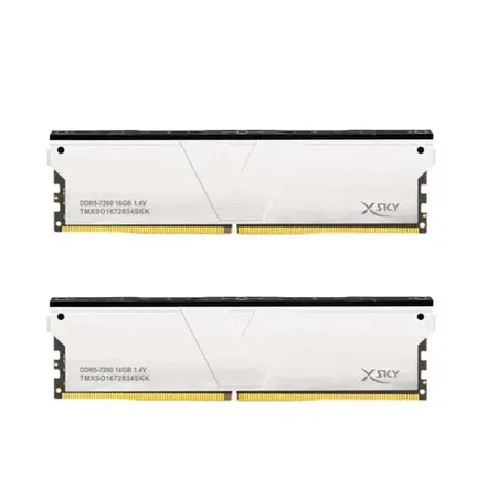 V-COLOR Manta XSky 64GB ( 32GB x 2 ) 7200MHz DDR5 RAM memory Silver TMXSO1672834SKK