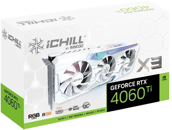 INNO3D GeForce RTX 4060 Ti iChill X3 White 8GB Nvidia Graphic Card