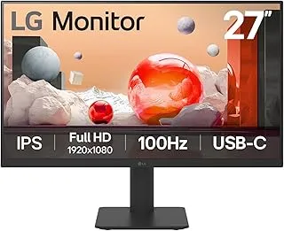 LG 27MS570B IPS Full HD (1920 x 1080) Monitor, 27 Inch, 100Hz, Anti-Glare, HDMI x 2, USB-C with PD65W, Height/Tilt Adjustable Stand, in-Built Speakers, Head Phone Out, Reader Mode, Flicker Safe