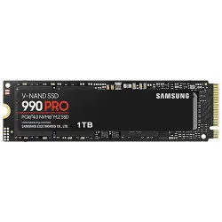 SAMSUNG 990 PRO SSD 1TB PCIe 4.0 M.2 Internal Solid State Hard Drive, Fastest Speed for Gaming, Heat Control, Direct Storage and Memory Expansion for Video Editing, Heavy Graphics, MZ-V9P1T0B/AM