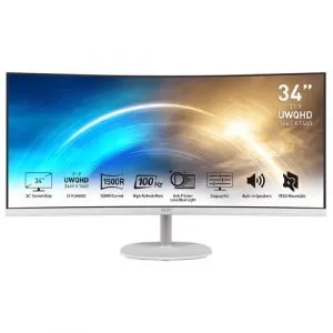MSI Modern MP341CQW 34" 2K UWQHD 4ms 100Hz Curved Professional Monitor