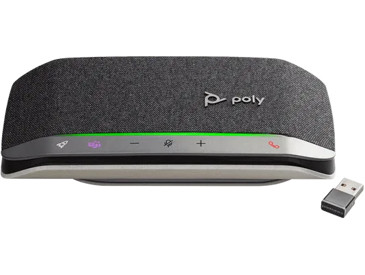 Poly Sync 20+ Microsoft Teams Certified USB-A Bluetooth Wireless Speakerphone - Silver