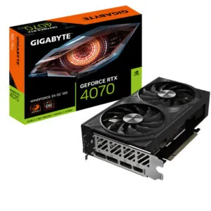 Gigabyte GeForce RTX 4070 Windforce 2X OC GDDR6X Graphic Card GV-N4070WF2OC-12GD