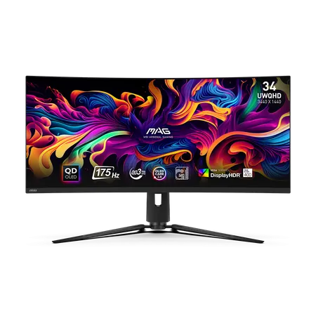 MSI MAG 341CQP QD-OLED 34" UWQHD 175Hz 0.03ms Curved OLED Gaming Monitor