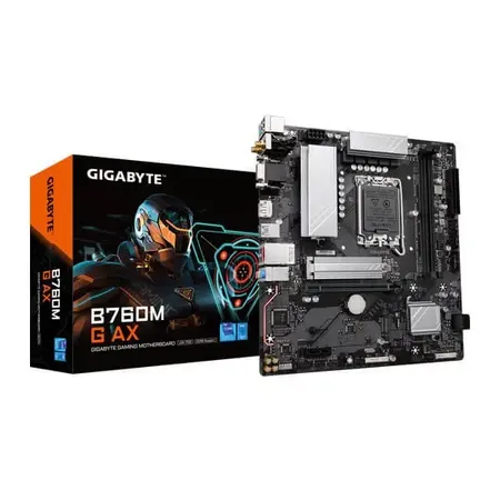 Gigabyte B760M G Ax Wi-Fi Ddr5 Lga1700 Micro Atx Motherboard (B760M-G-AX)