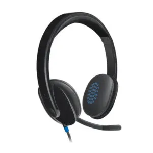 Logitech H540 Stereo Wired On Ear Headphones With Mic With Noise-Cancelling Usb, Compatible with Pc, Mac & Laptop Black