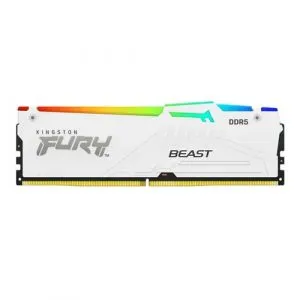 KINGSTON Fury Beast RGB 16GB ( 16GB x 1 ) 6000MHz DDR5 RAM ( White ) ( CL36 )