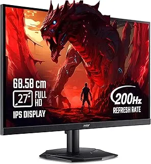 Acer Nitro KG271 X1 27 Inch IPS Full HD Backlit LED Gaming Monitor I 0.5 MS Response I 200Hz Refresh Rate I SRGB 99%, HDR 10 I 2xHDMI, 1xDP I Stereo Speakers I AMD FreeSync Premium I Eye Care (Black)