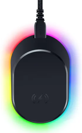 Razer Mouse Dock Pro (Magnetic Wireless Charging Dock For Razer Basillisk V3 Pro, Chroma Rgb Underglow) (RZ81-01990100-B3M1)