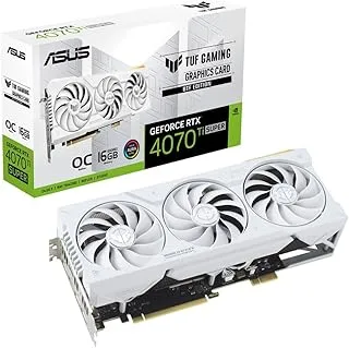ASUS TUF Gaming GeForce RTX 4070 Ti Super BTF White OC Edition 16GB GDDR6X with DLSS3, Innovative PCIe high-Power Connector, and Enhanced Durability
