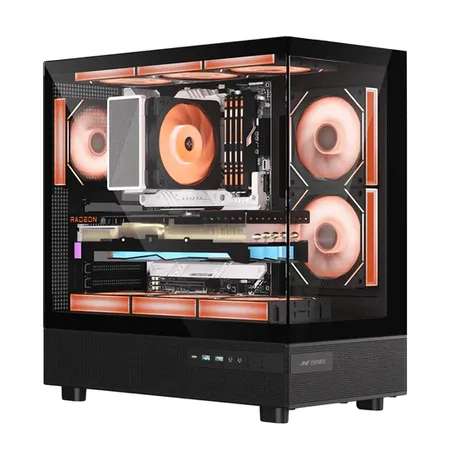 ANT Esports Crystal X6 ATX Mid Tower Gaming Cabinet Type C Black