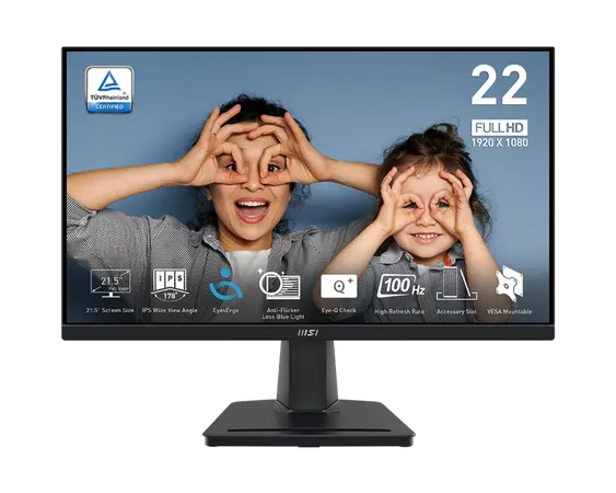 MSI PRO MP225 21.5" Full-HD IPS 1080p 100Hz 1ms Monitor