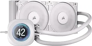 CORSAIR NAUTILUS 240 RS LCD Liquid CPU Cooler – 2.1" IPS LCD Screen – RS120 Fans – 240/360mm Radiator – Fits Intel® LGA 1851/1700, AMD® AM5/AM4 – Simple Daisy-Chain Connections