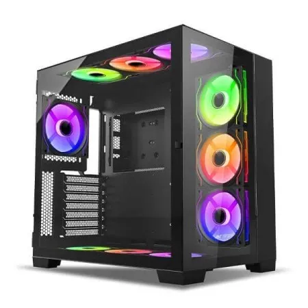 Ant Esports Crystal xl argb atx Mid Tower Cabinet With Tempered Glass Side Panel Black(CRYSTAL-XL-ARGB-BLACK)